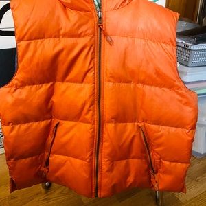 Roots orange puffy vest